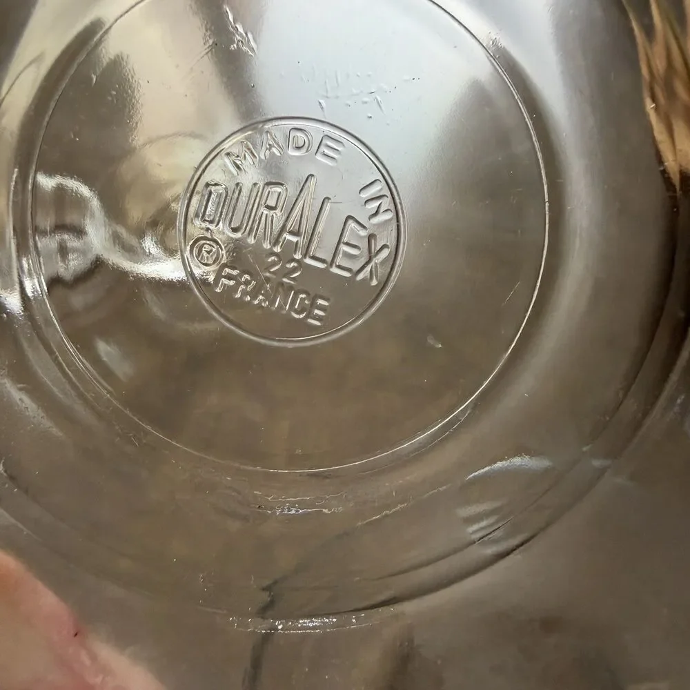 Set Of 6 Duralex Clear Glass Bowls Nesting Mixing Prep Bowl Made In France